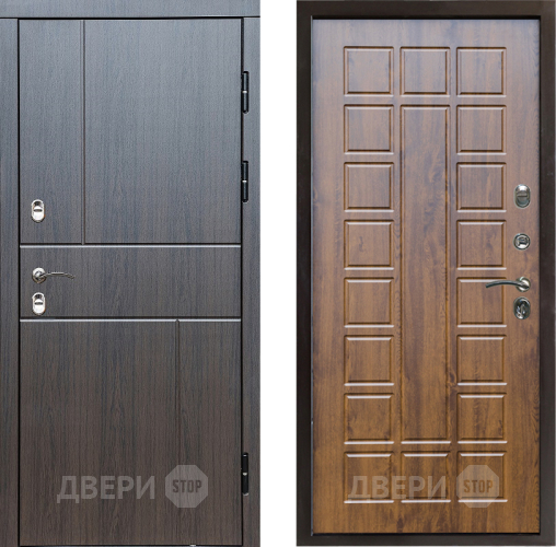 Входная металлическая Дверь Престиж TERMO с терморазрывом Горизонт Венге Престиж Дуб в Раменском