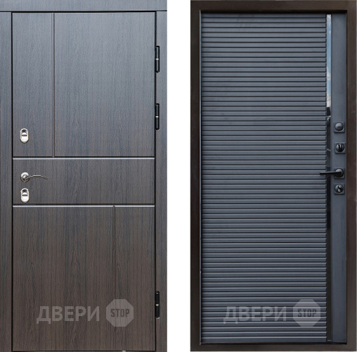 Входная металлическая Дверь Престиж TERMO с терморазрывом Горизонт Венге Porte Черный кварц в Раменском