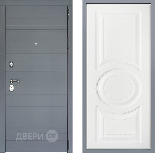 Дверь Заводские двери Лира Софт графит Неаполь Лофт белый в Раменском