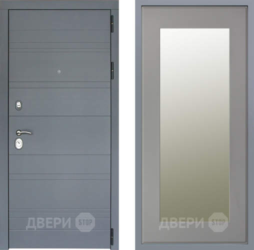 Дверь Заводские двери Лира Софт графит Зеркало Модерн Грей софт в Раменском