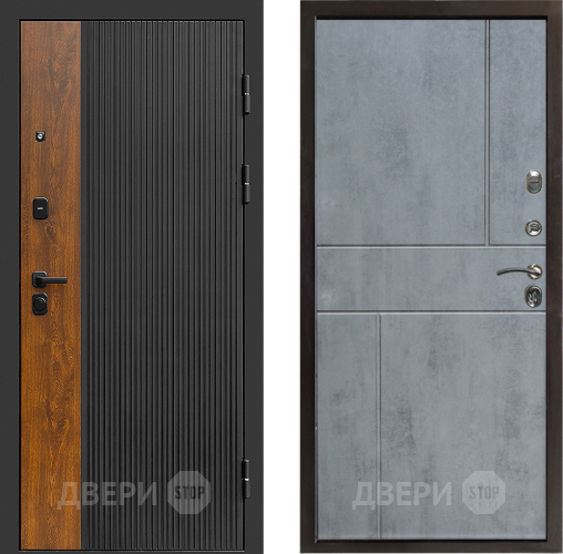 Входная металлическая Дверь Престиж Prestizh Горизонт Бетон темный в Раменском