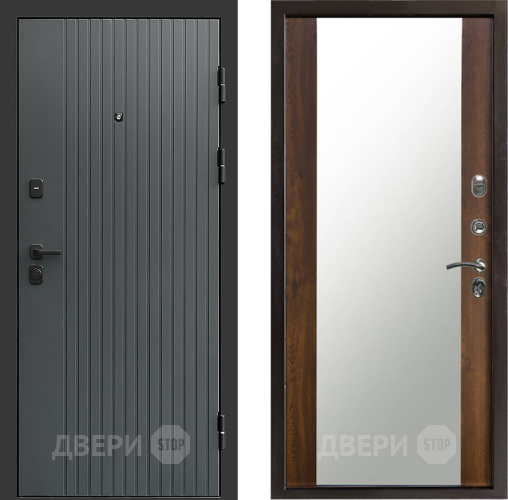 Дверь Престиж Tvist Grey Зеркало Дуб в Раменском