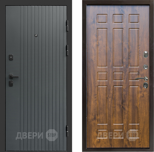 Входная металлическая Дверь Престиж Tvist Grey Спарта Дуб в Раменском