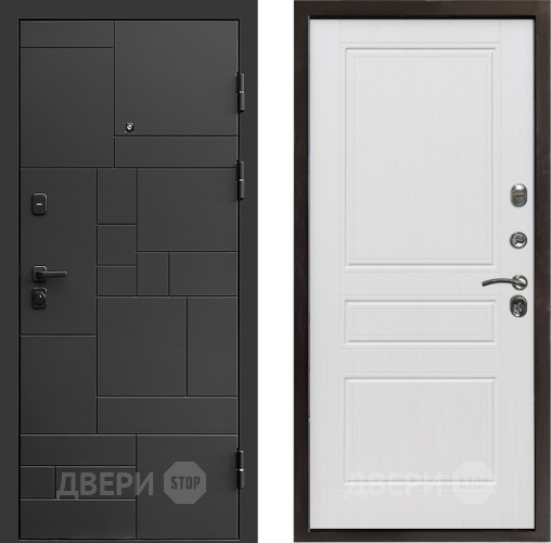 Входная металлическая Дверь Престиж Kvadro Классика Белое дерево в Раменском