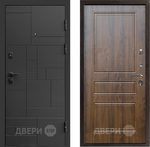 Входная металлическая Дверь Престиж Kvadro Классика Дуб в Раменском