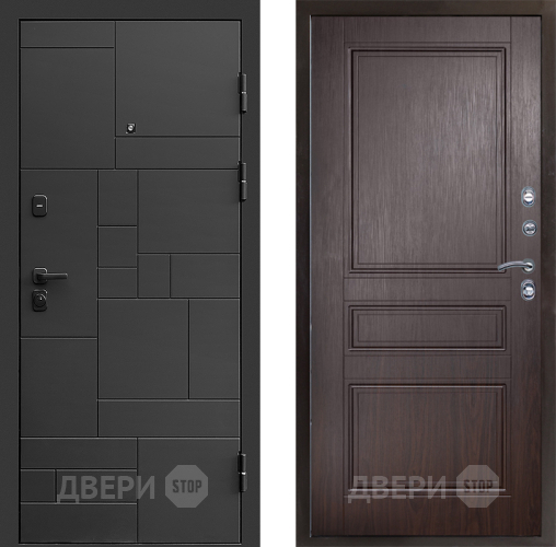 Входная металлическая Дверь Престиж Kvadro Классика Венге в Раменском