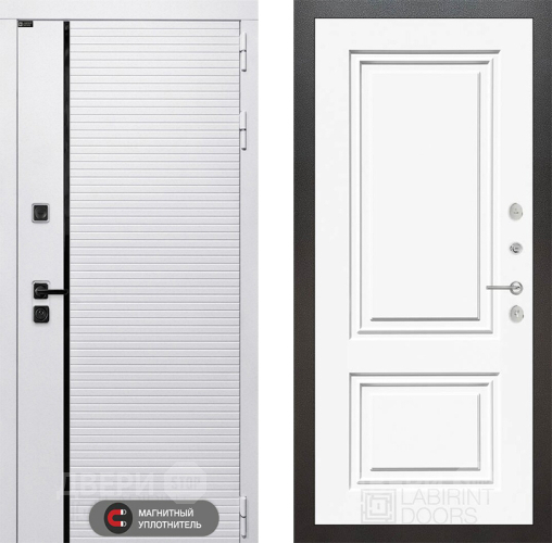Дверь Лабиринт (LABIRINT) Royal 26 Белый (RAL-9003) в Раменском