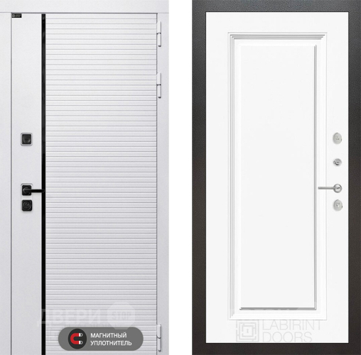 Дверь Лабиринт (LABIRINT) Royal 27 Белый (RAL-9003) в Раменском