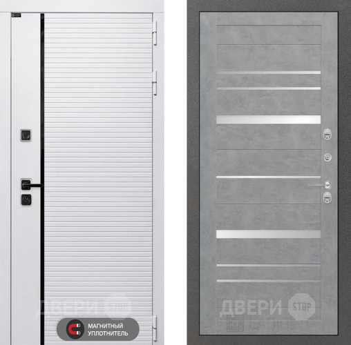 Входная металлическая Дверь Лабиринт (LABIRINT) Royal 20 Бетон светлый в Раменском