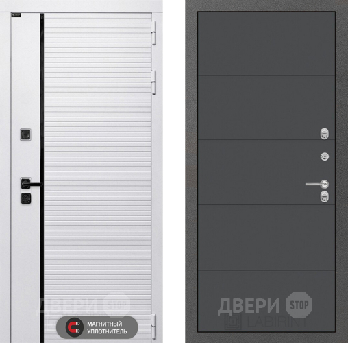 Дверь Лабиринт (LABIRINT) Royal 13 Графит софт в Раменском