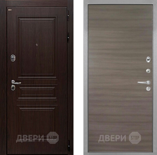 Входная металлическая Дверь Интекрон (INTECRON) Брайтон Тиковое Дерево Гладкая Дуб тоскано поперечный в Раменском