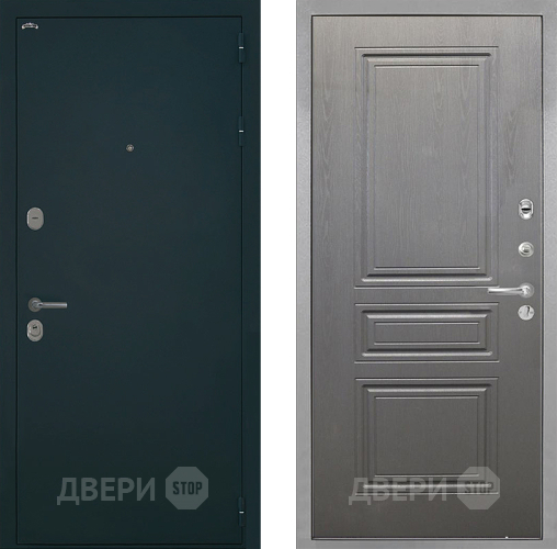 Входная металлическая Дверь Интекрон (INTECRON) Греция ФЛ-243 Графит вуд дуб в Раменском