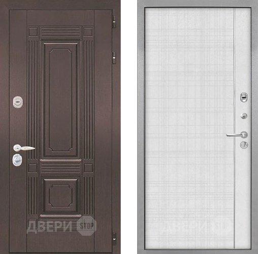 Входная металлическая Дверь Интекрон (INTECRON) Италия В-07 с молдингом Лофт белый в Раменском