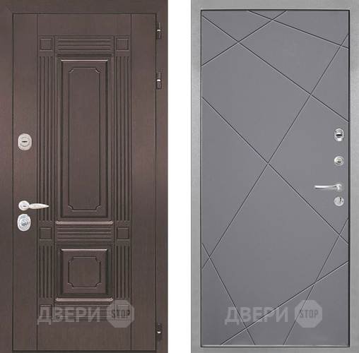 Входная металлическая Дверь Интекрон (INTECRON) Италия Лучи-М Графит софт в Раменском