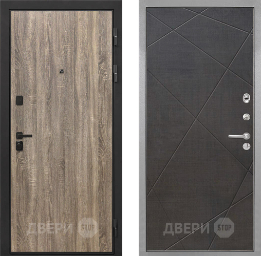 Входная металлическая Дверь Интекрон (INTECRON) Профит Black Дуб Турин Лучи-М Венге распил кофе в Раменском