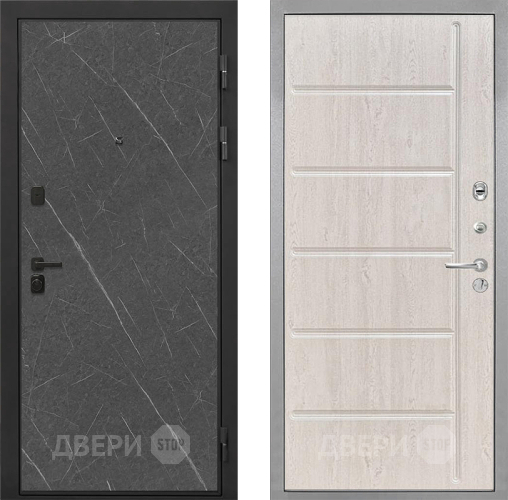Входная металлическая Дверь Интекрон (INTECRON) Профит Black Гранит Лава Оникс ФЛ-102 Сосна белая в Раменском