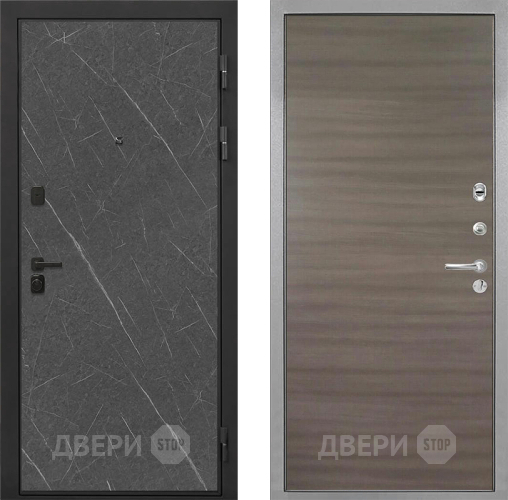 Входная металлическая Дверь Интекрон (INTECRON) Профит Black Гранит Лава Оникс Гладкая Дуб тоскано поперечный в Раменском