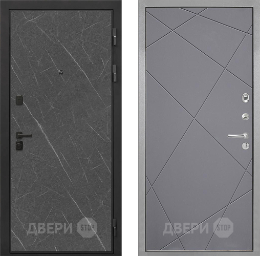 Входная металлическая Дверь Интекрон (INTECRON) Профит Black Гранит Лава Оникс Лучи-М Графит софт в Раменском