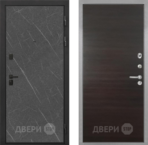 Входная металлическая Дверь Интекрон (INTECRON) Профит Black Гранит Лава Оникс Гладкая Эковенге поперечный в Раменском