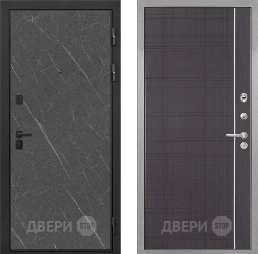 Входная металлическая Дверь Интекрон (INTECRON) Профит Black Гранит Лава Оникс В-07 с молдингом Венге в Раменском