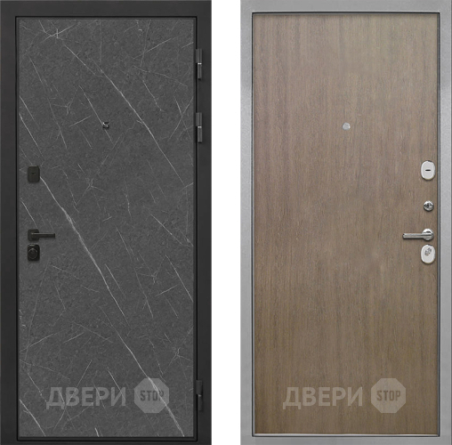 Входная металлическая Дверь Интекрон (INTECRON) Профит Black Гранит Лава Оникс Гладкая шпон Венге коричневый в Раменском