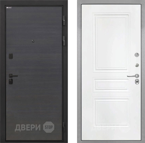Входная металлическая Дверь Интекрон (INTECRON) Профит Black Эковенге ФЛ-243 Белый матовый в Раменском