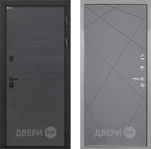Входная металлическая Дверь Интекрон (INTECRON) Профит Black Эковенге Лучи-М Графит софт в Раменском