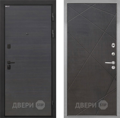 Входная металлическая Дверь Интекрон (INTECRON) Профит Black Эковенге Лучи-М Венге распил кофе в Раменском