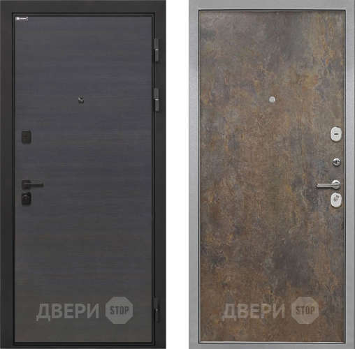 Входная металлическая Дверь Интекрон (INTECRON) Профит Black Эковенге Гладкая Гранж в Раменском