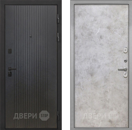 Входная металлическая Дверь Интекрон (INTECRON) Профит Black ФЛ-295 Гладкая Мрамор светлый в Раменском