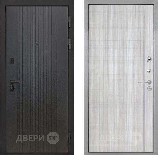 Входная металлическая Дверь Интекрон (INTECRON) Профит Black ФЛ-295 В-07 с молдингом Сандал белый в Раменском