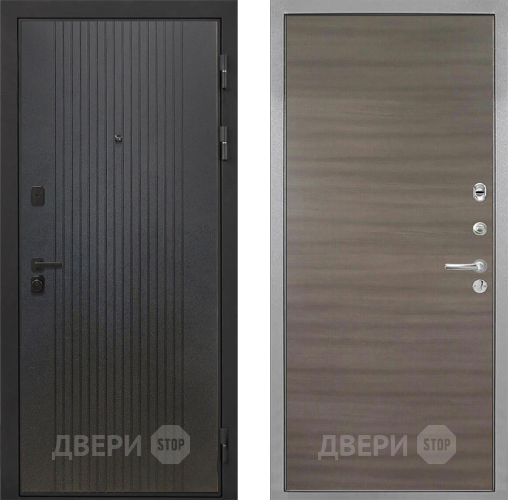 Входная металлическая Дверь Интекрон (INTECRON) Профит Black ФЛ-295 Гладкая Дуб тоскано поперечный в Раменском