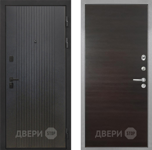 Входная металлическая Дверь Интекрон (INTECRON) Профит Black ФЛ-295 Гладкая Эковенге поперечный в Раменском