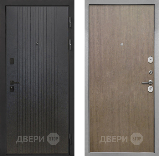Входная металлическая Дверь Интекрон (INTECRON) Профит Black ФЛ-295 Гладкая шпон Венге коричневый в Раменском