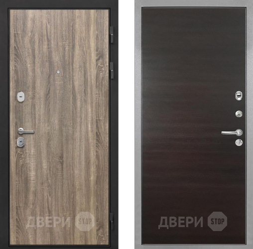 Входная металлическая Дверь Интекрон (INTECRON) Гектор Дуб Турин Гладкая Эковенге поперечный в Раменском
