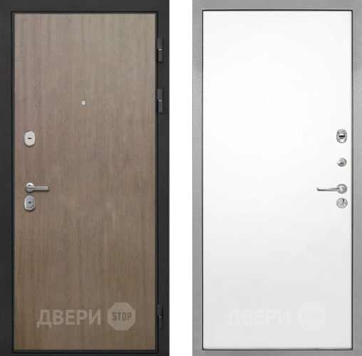 Входная металлическая Дверь Интекрон (INTECRON) Гектор Венге Коричневый Гладкая Силк Сноу в Раменском