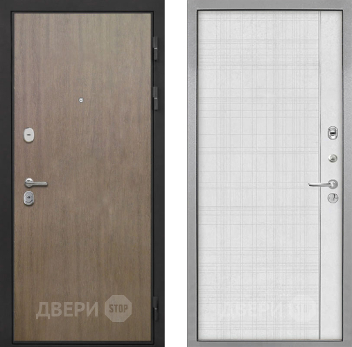 Входная металлическая Дверь Интекрон (INTECRON) Гектор Венге Коричневый В-07 с молдингом Лофт белый в Раменском