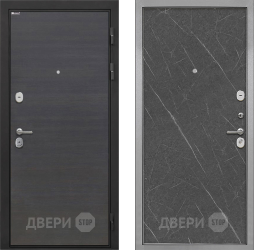 Входная металлическая Дверь Интекрон (INTECRON) Гектор Эковенге Гладкая Гранит лава оникс в Раменском