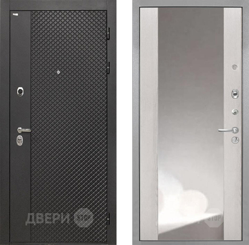 Дверь Интекрон (INTECRON) Олимпия Black 4К ФЛЗ-516 Зеркало Сосна белая в Раменском