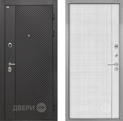 Дверь Интекрон (INTECRON) Олимпия Black 4К В-07 с молдингом Лофт белый в Раменском