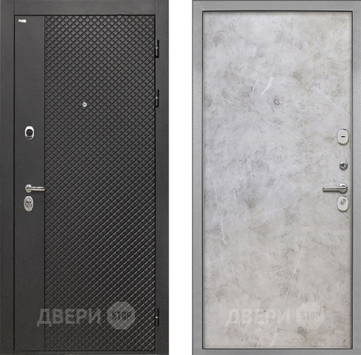 Дверь Интекрон (INTECRON) Олимпия Black 4К Гладкая Мрамор светлый в Раменском
