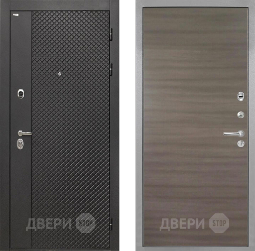 Входная металлическая Дверь Интекрон (INTECRON) Олимпия Black 4К Гладкая Дуб тоскано поперечный в Раменском