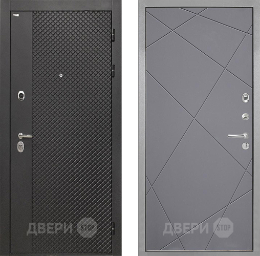 Входная металлическая Дверь Интекрон (INTECRON) Олимпия Black 4К Лучи-М Графит софт в Раменском