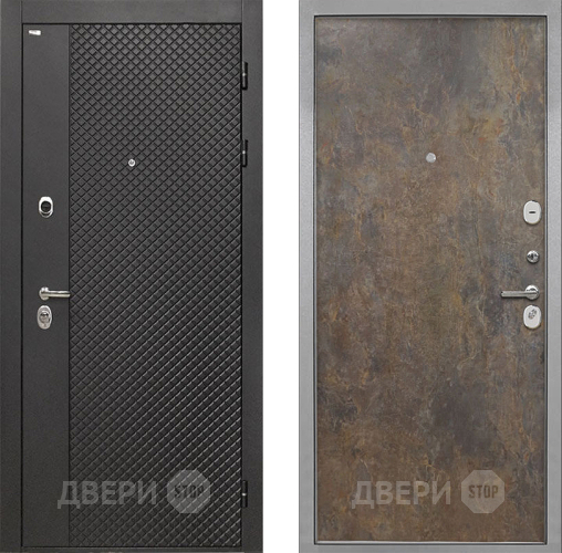 Входная металлическая Дверь Интекрон (INTECRON) Олимпия Black 4К Гладкая Гранж в Раменском