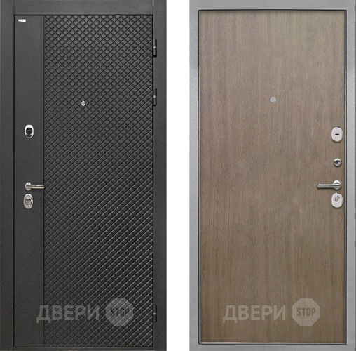 Входная металлическая Дверь Интекрон (INTECRON) Олимпия Black 4К Гладкая шпон Венге коричневый в Раменском