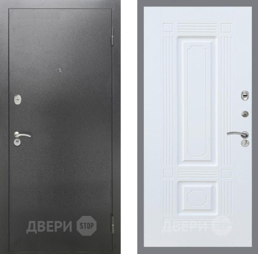 Дверь Рекс (REX) 2А Серебро Антик FL-2 Силк Сноу в Раменском