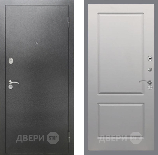 Дверь Рекс (REX) 2А Серебро Антик FL-117 Грей софт в Раменском