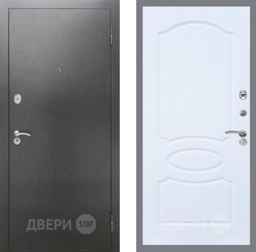 Дверь Рекс (REX) 2А Серебро Антик FL-128 Силк Сноу в Раменском