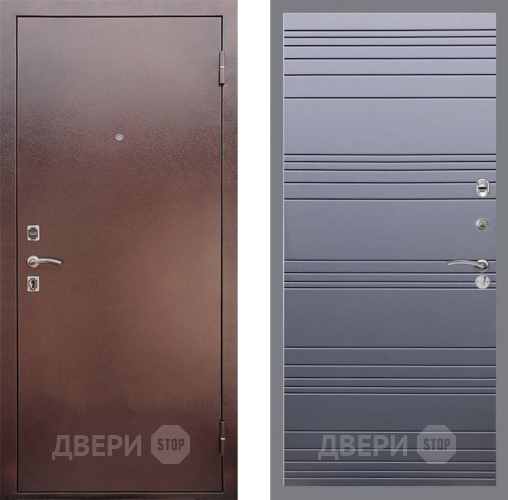 Входная металлическая Дверь Рекс (REX) 1 Line Силк титан в Раменском