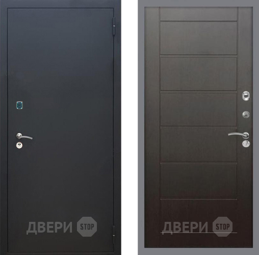 Входная металлическая Дверь Рекс (REX) 1A Черный Муар Сити Венге в Раменском